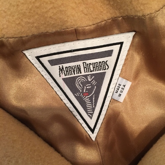 100% Camel Hair Coat - Vintage Marvin Richards (L) - Picture 4 of 7